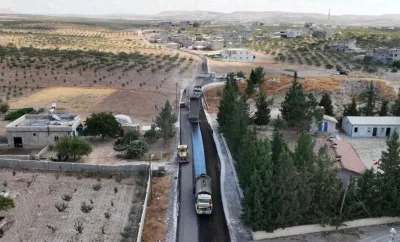 Şanlıurfa Birecik’te 40 kilometrelik grup yolunda asfalt çalışmaları tamamlandı