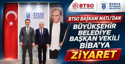 BTSO Başkanı Matlı, Büyükşehir ziyaretinde üretim ve lojistiğe dikkat çekti